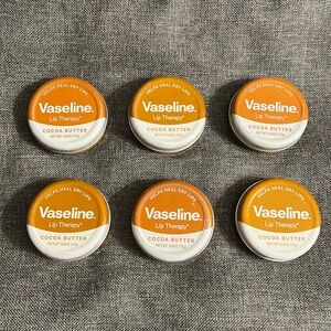 Vaseline Lip Therapy cocoa butter, 0.6 oz / 17 g New Lot of 6